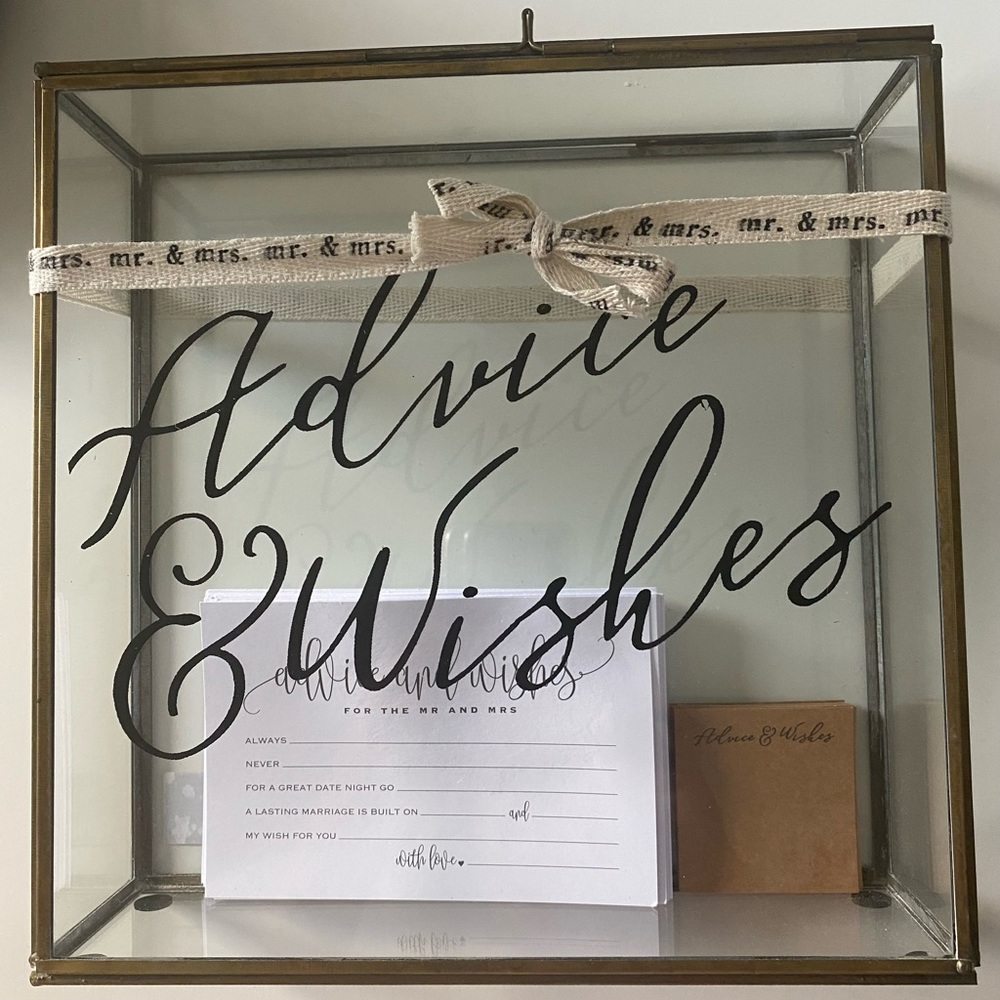 Advice & wishes box for the new Mr. & Mrs.